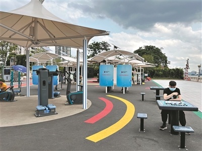 到海珠區首個'戶外智能健身房'打卡去 智慧健身，暢享科技與運動新體驗